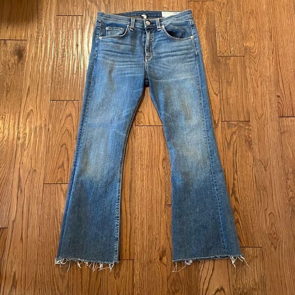 Rag & Bone 10” high rise crop flare jeans size 28 - Picture 2 of 12